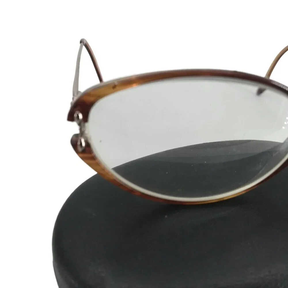 Silver Dollar Nora Eyeglasses Glasses Tortoise Brown Plastic Frames Vintage 135